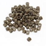 Inele microring cu silicon pentru extensii de par de 6mm cu 100 bucati Cod 78901 Saten Bej